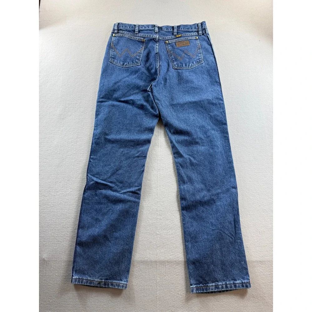 Wrangler Jeans Mens 36x34 Blue 47MWZ Regular Fit Denim